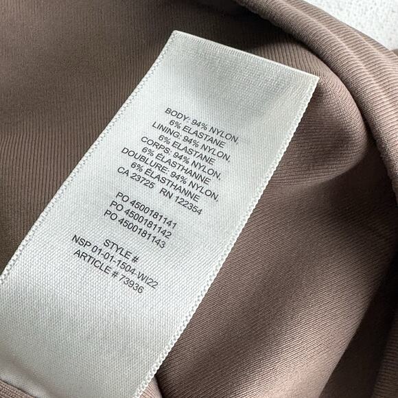 Aritzia Babaton Contour Brown Square Neck Long Sleeve Bodysuit Size XS - Picture 7 of 8